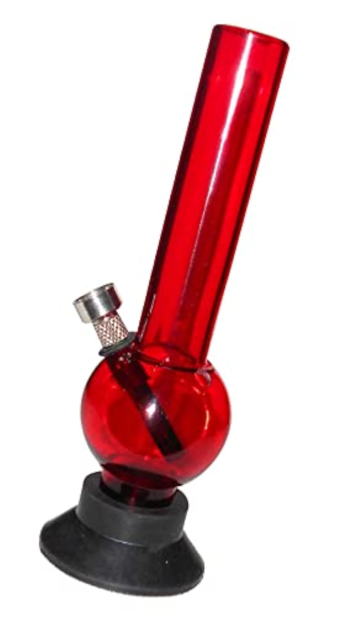 Transparent Red Acrylic Mini Smoking Bong Pipe